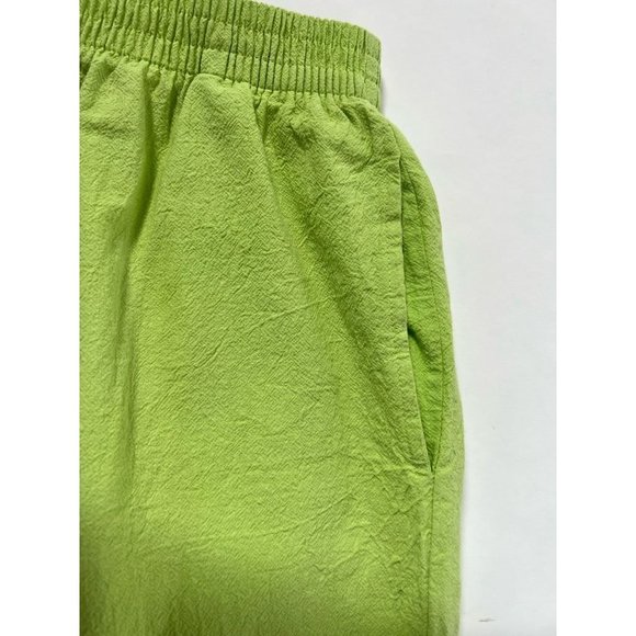 Fashion Classics Womens Cropped Pants Green Embroidered Butterfly Pockets XL - Picture 4 of 10